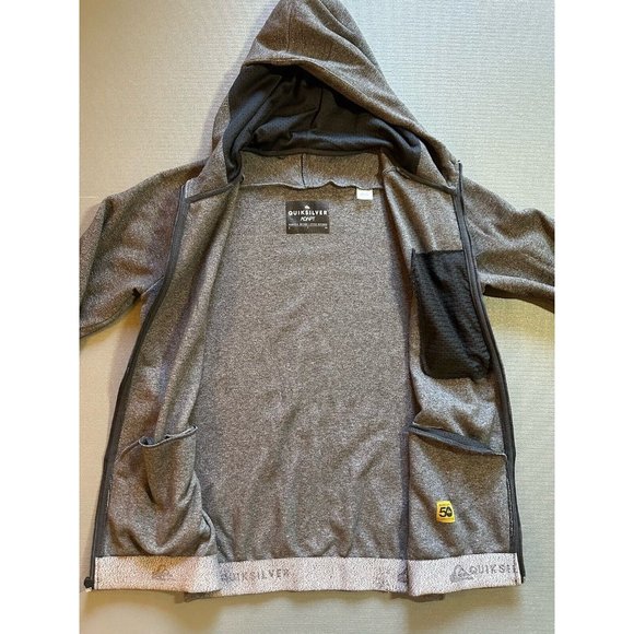 Quiksilver Adapt Travel Hoodie Full Zip Gray Snowboard Ski Small Medium - Picture 11 of 16